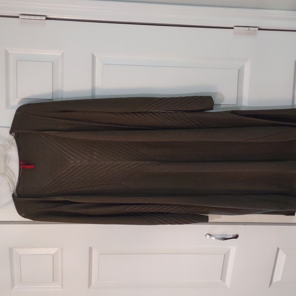 Love Scarlett army green open front cardigan